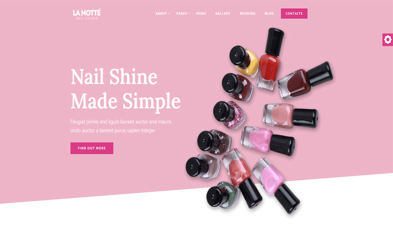 Mẫu trang web tiệm nail ấn tượng